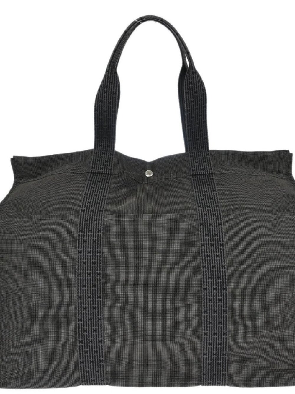 Hermes Gray Canvas Herline Tote TGM Handbag